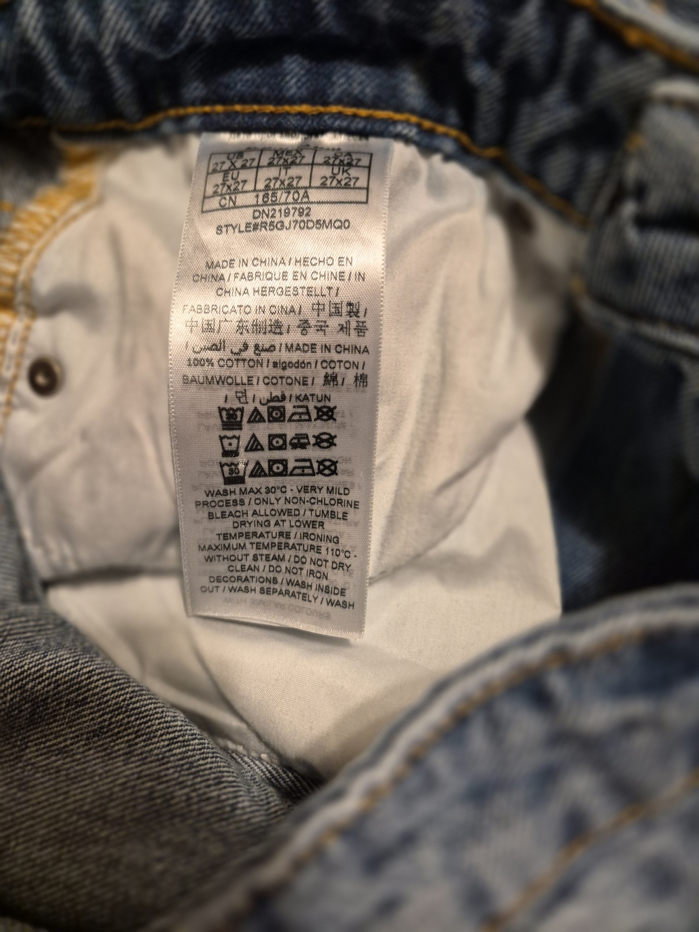 Guess Blue Distressed Ripped Jeans - Picture 4 of 5